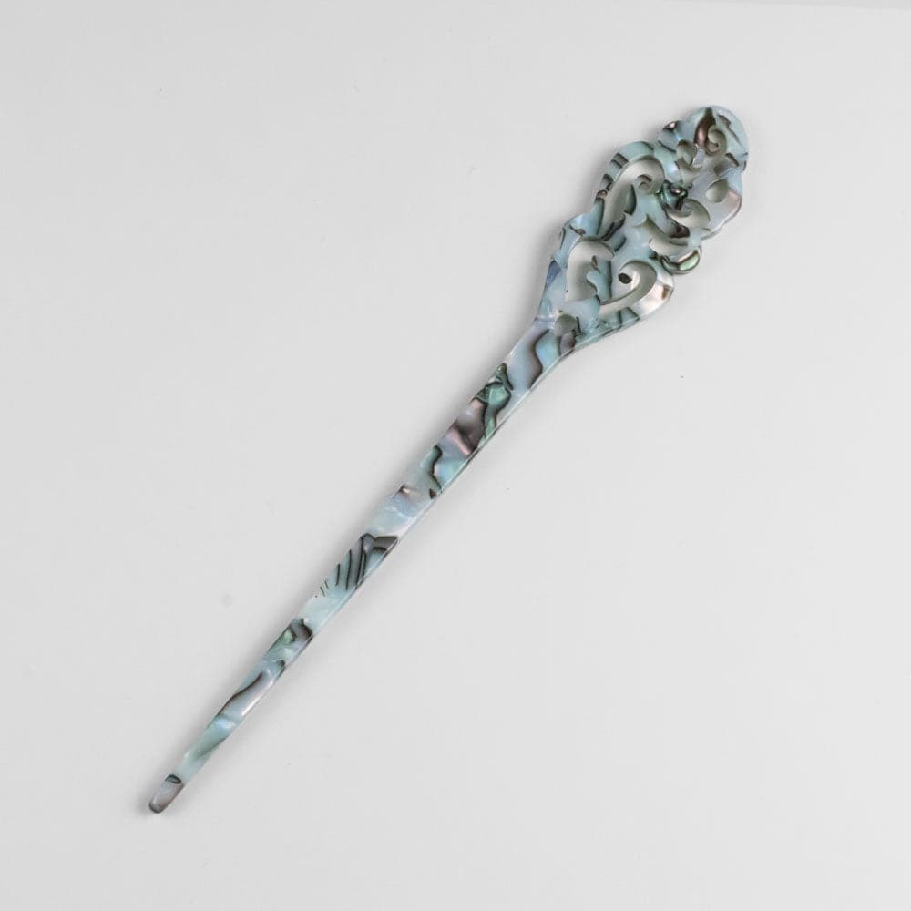 Long Filigree French Hairpin in 20cm Opal Handmade French Hair Accessories at Tegen Accessories