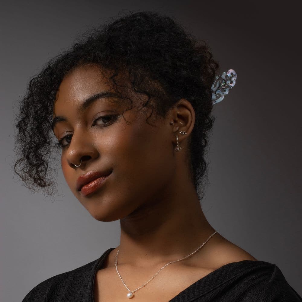 Filigree French Hairpin opal for curly hair |Opal Tegen Accessories