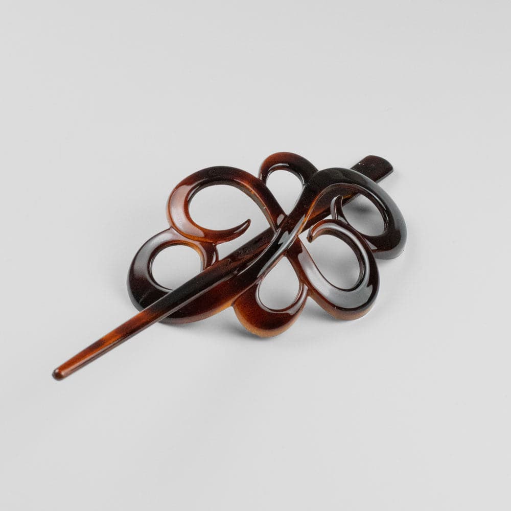 Love Knot Stick Barrette Clip in Tortoiseshell French Hair Accessories at Tegen Accessories