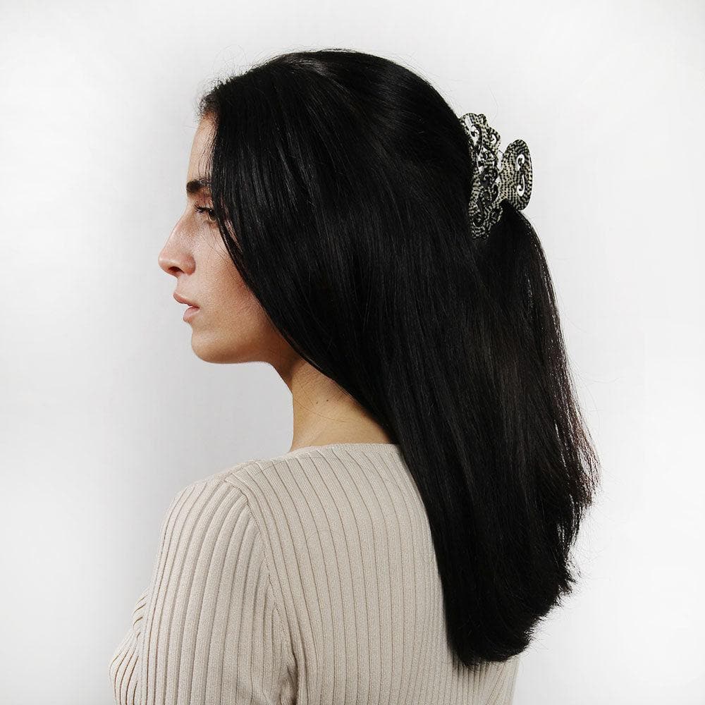 Medium Filigree Hair Claw Clip in Handmade French Hair Accessories at Tegen Accessories|Prada