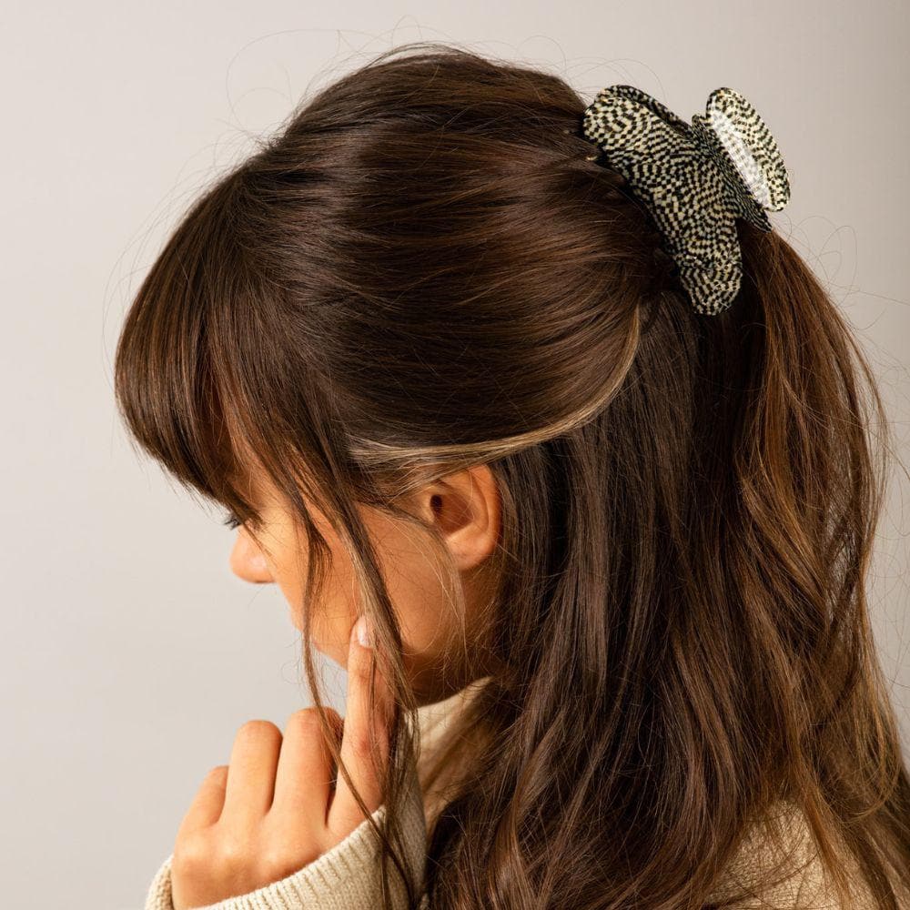 Medium Hair Claw Clip Handmade French Hair Accessories at Tegen Accessories |Prada Style