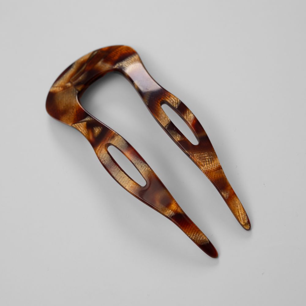 Medium Hair Pin 9cm Amber Handmade French Hair Accessories at Tegen Accessories