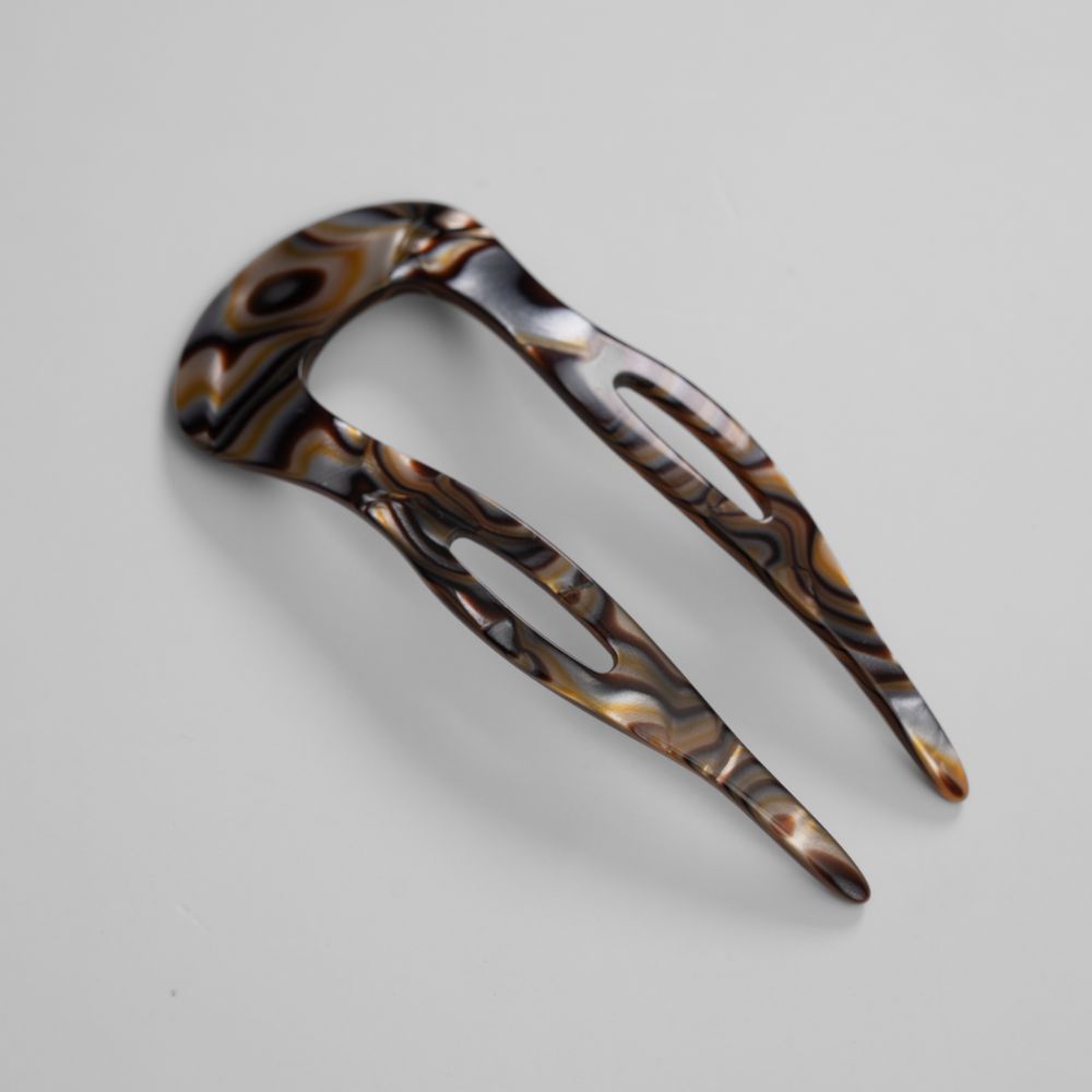 Medium Hair Pin 9cm Onyx Handmade French Hair Accessories at Tegen Accessories