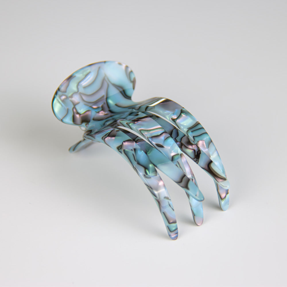 Medium Sophia Side Hair Claw Clip in 8.5cm Opal Handmade French Hair Accessories at Tegen Accessories