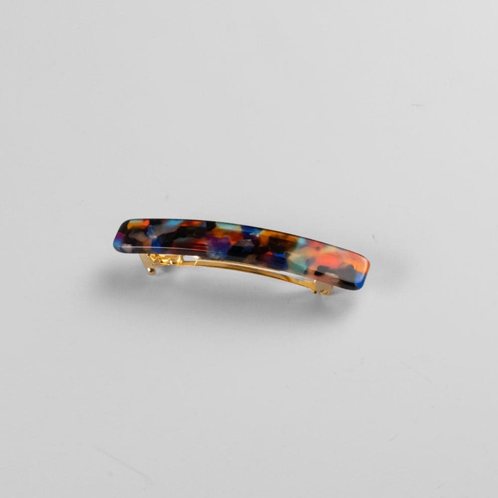 Mini Barrette Clip in 6.5cm Stained Glass Handmade French Hair Accessories at Tegen Accessories