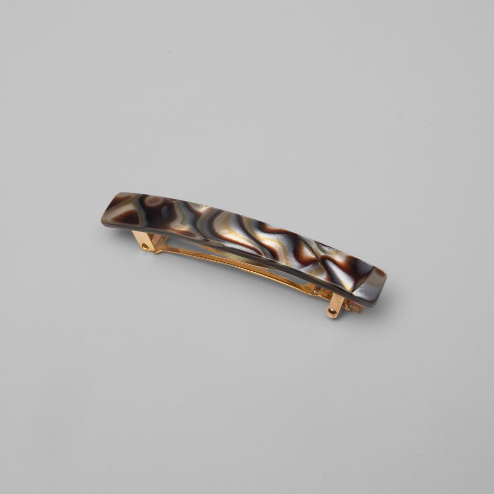 Mini Barrette Clip in Onyx Handmade French Hair Accessories at Tegen Accessories