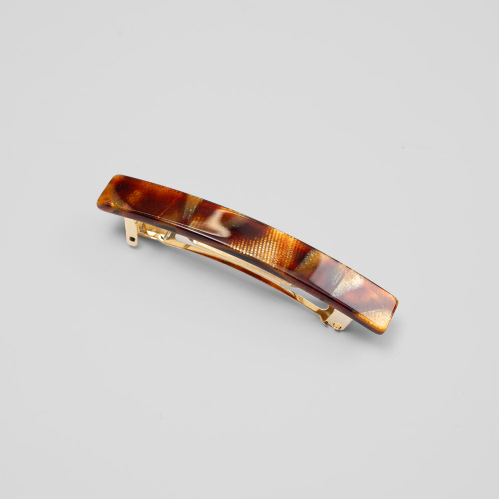Mini Barrette Clip 6.5cm Amber Handmade French Hair Accessories at Tegen Accessories