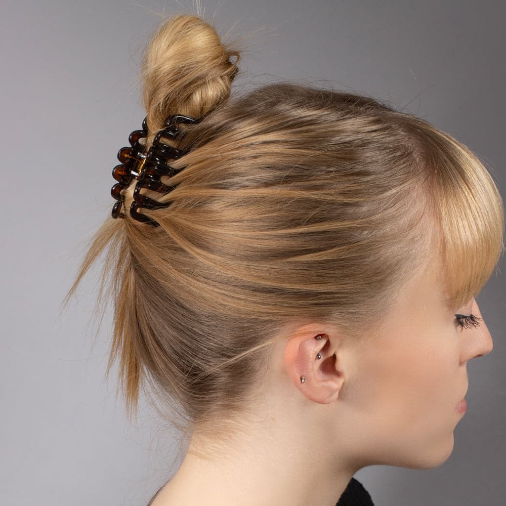 Mini Jurassic Hair Claw Clip in Tortoiseshell French Hair Accessories at Tegen Accessories