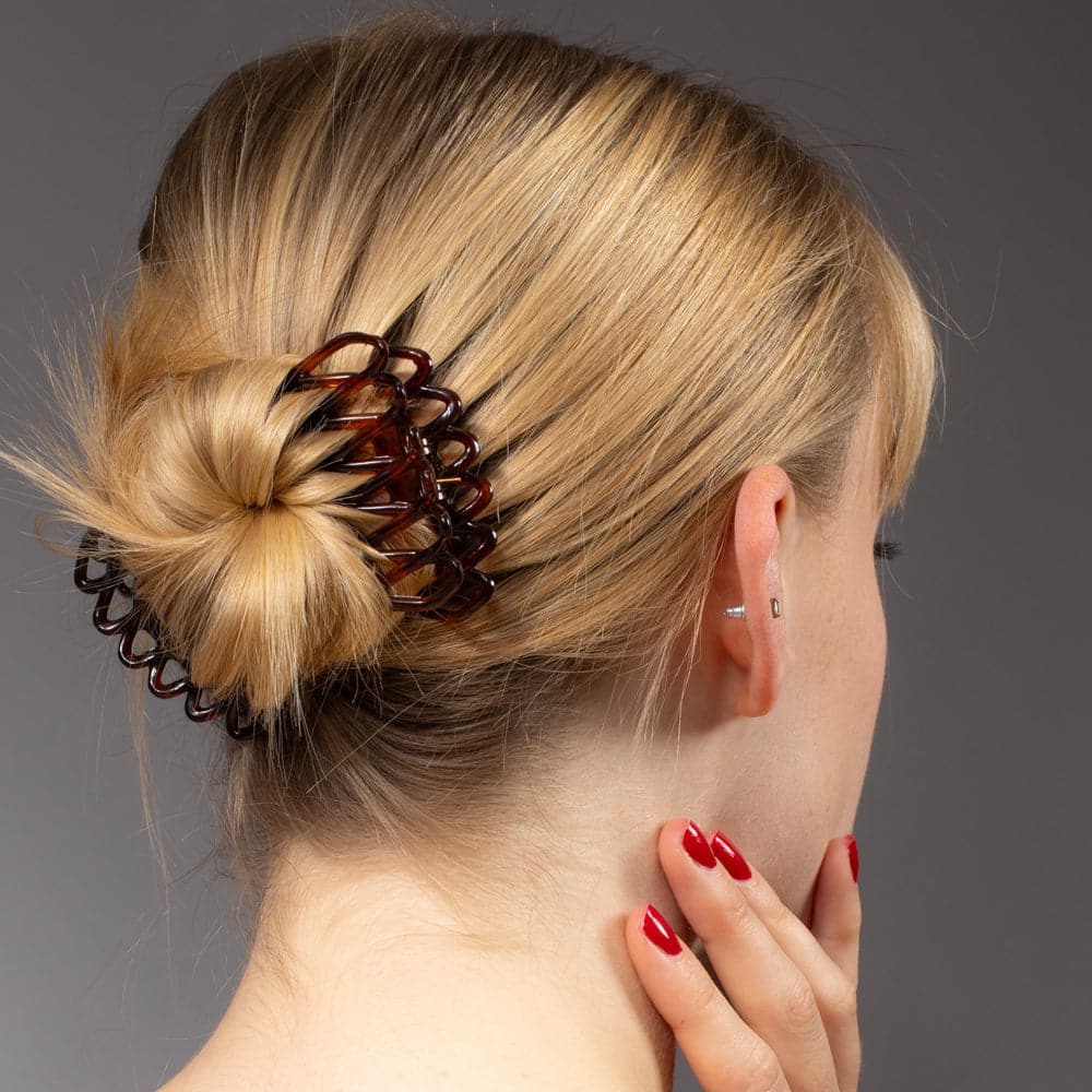 Mini Lattice Hair Claw Clip in Tortoiseshell French Hair Accessories at Tegen Accessories