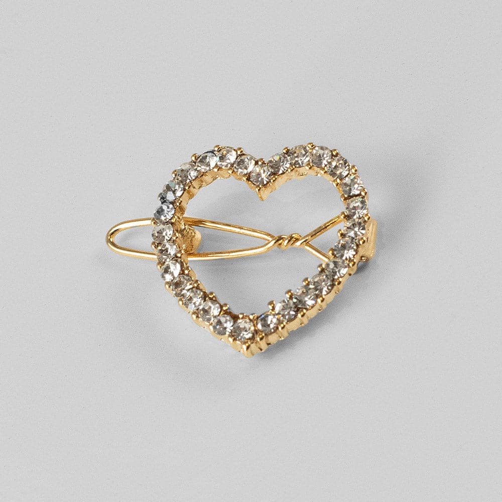 Mini Swarovski Crystal Heart Hair Clip Swarovski Crystal at Tegen Accessories
