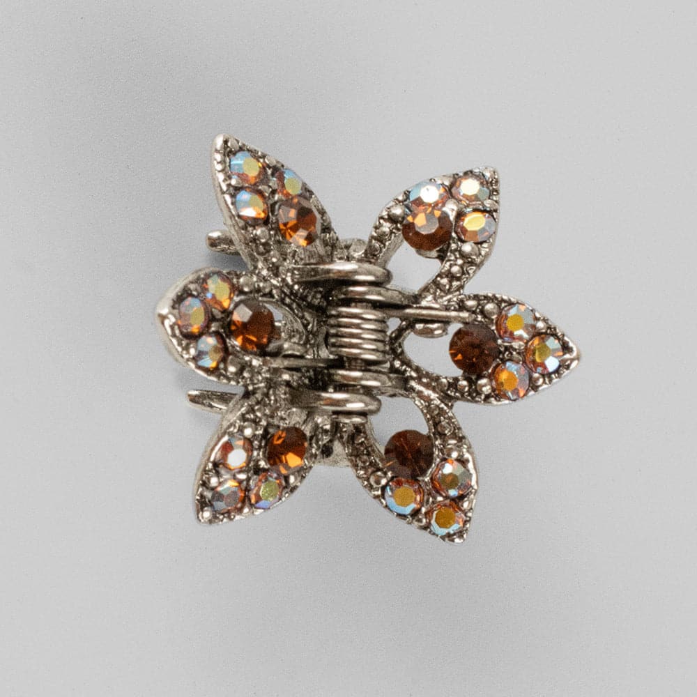 Mini Swarovski Crystal Maple Leaf Hair Claw Clip Swarovski Crystal at Tegen Accessories