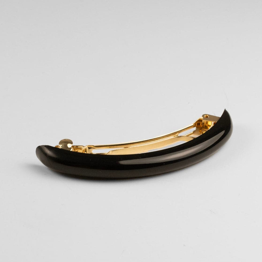 Narrow Arched French Barrette Clip in Black Essentials French Hair Accessories at Tegen Accessories