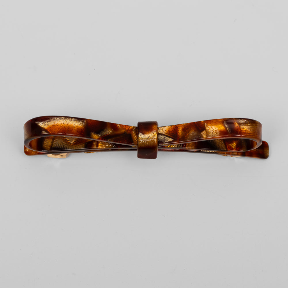 Toffee Bow Barrette in Handmade at Tegen Accessories