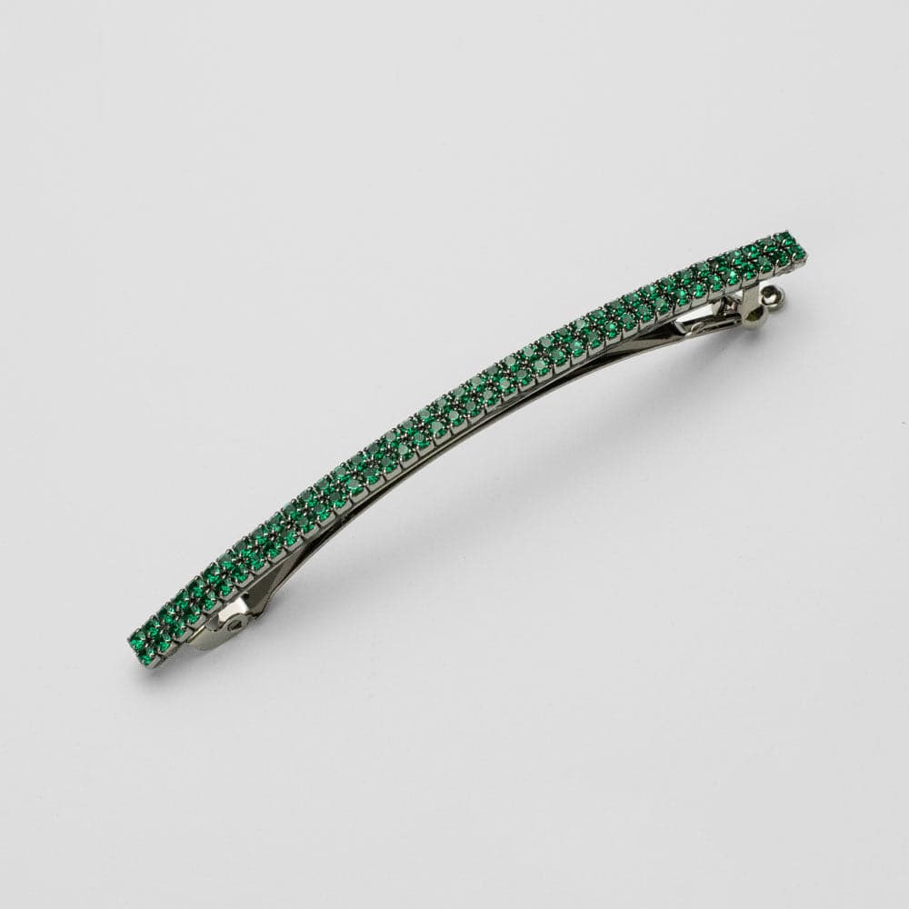 Narrow Crystal Barrette Clip Crystal in 8cm at Tegen Accessories