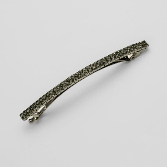 Narrow Crystal Barrette Clip Crystal in 8cm at Tegen Accessories