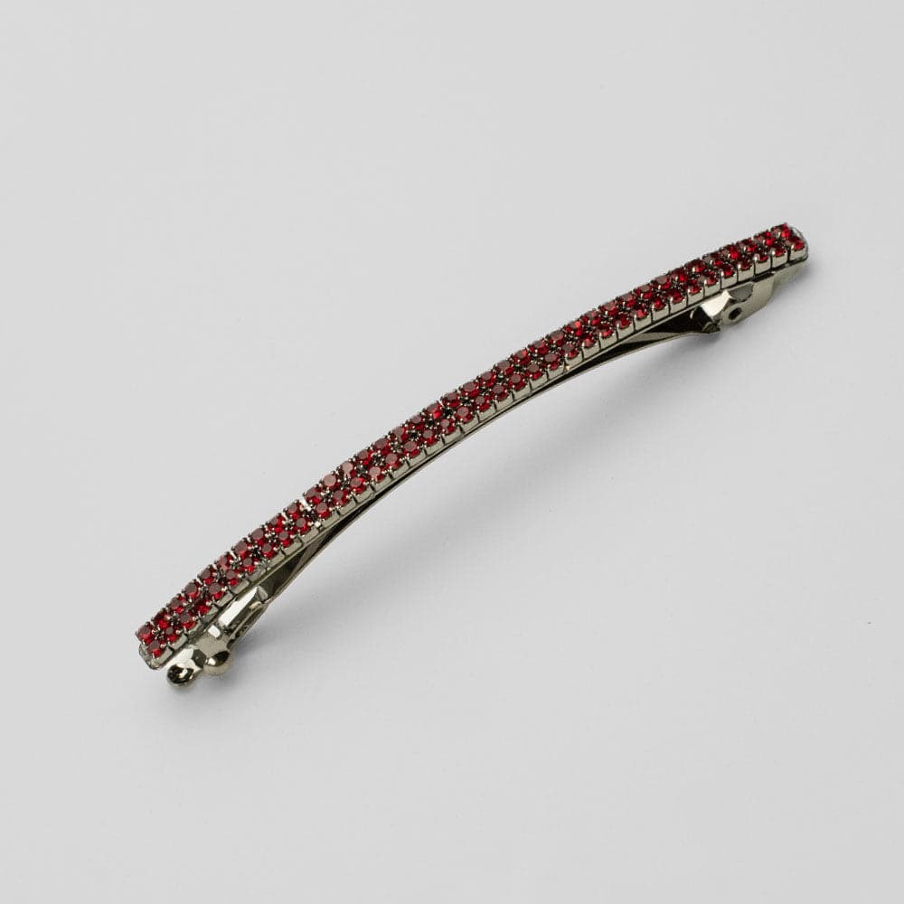 Narrow Crystal Barrette Clip Crystal in 8cm at Tegen Accessories