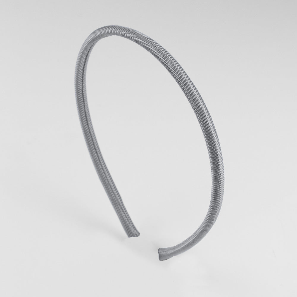 Narrow Fabric Headband 0.8cm Grey Essentials French Hair Accessories at Tegen Accessories