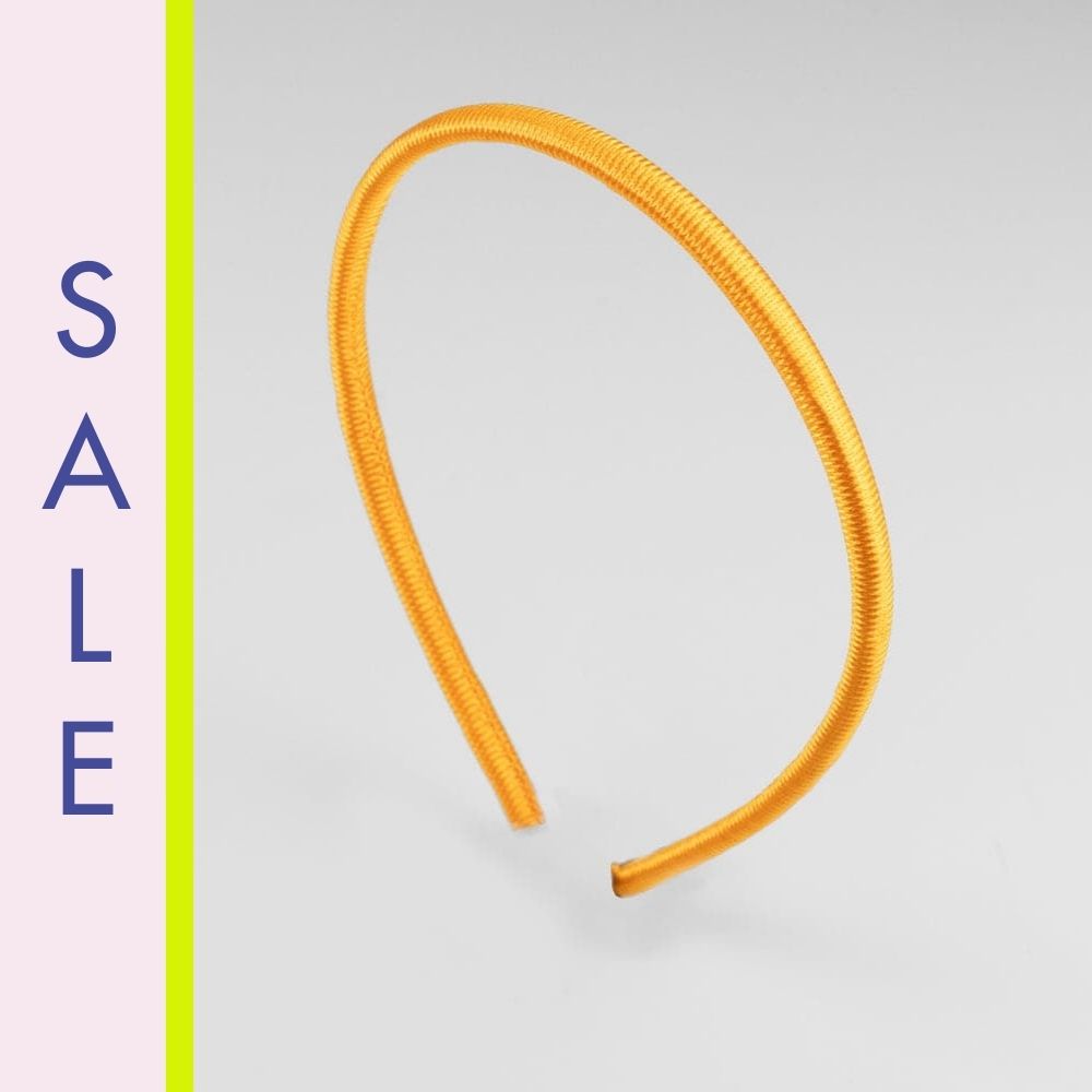 Narrow Fabric Headband 0.8cm Mustard Essentials French Hair Accessories at Tegen Accessories