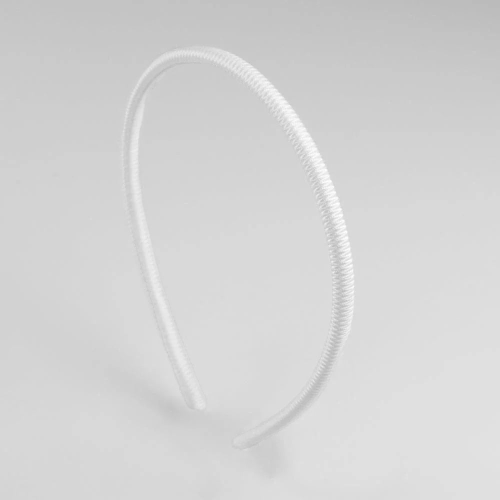 Narrow Fabric Headband 0.8cm White Essentials French Hair Accessories at Tegen Accessories