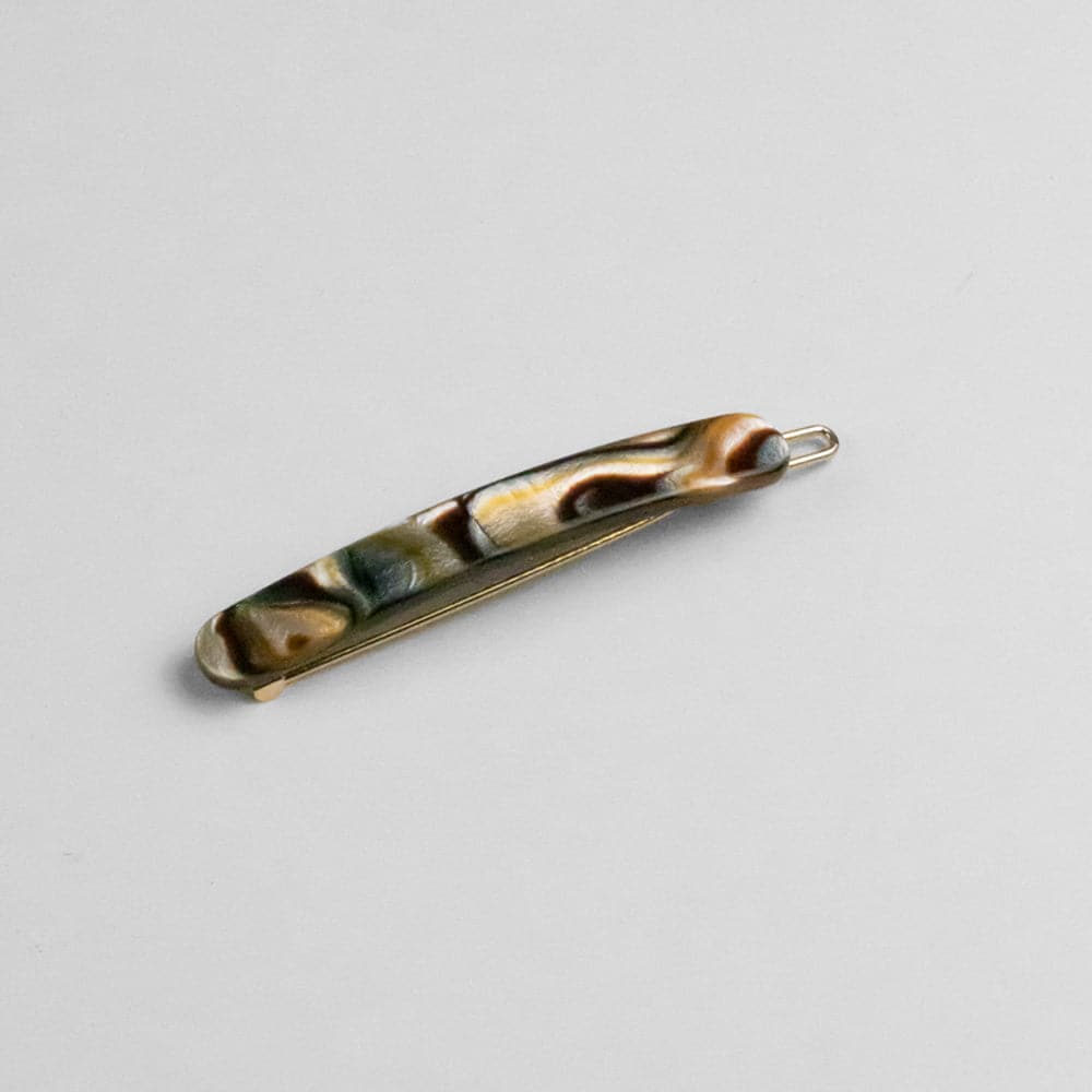 Narrow Hair Clip in 6cm Onyx Handmade French Hair Accessories at Tegen Accessories
