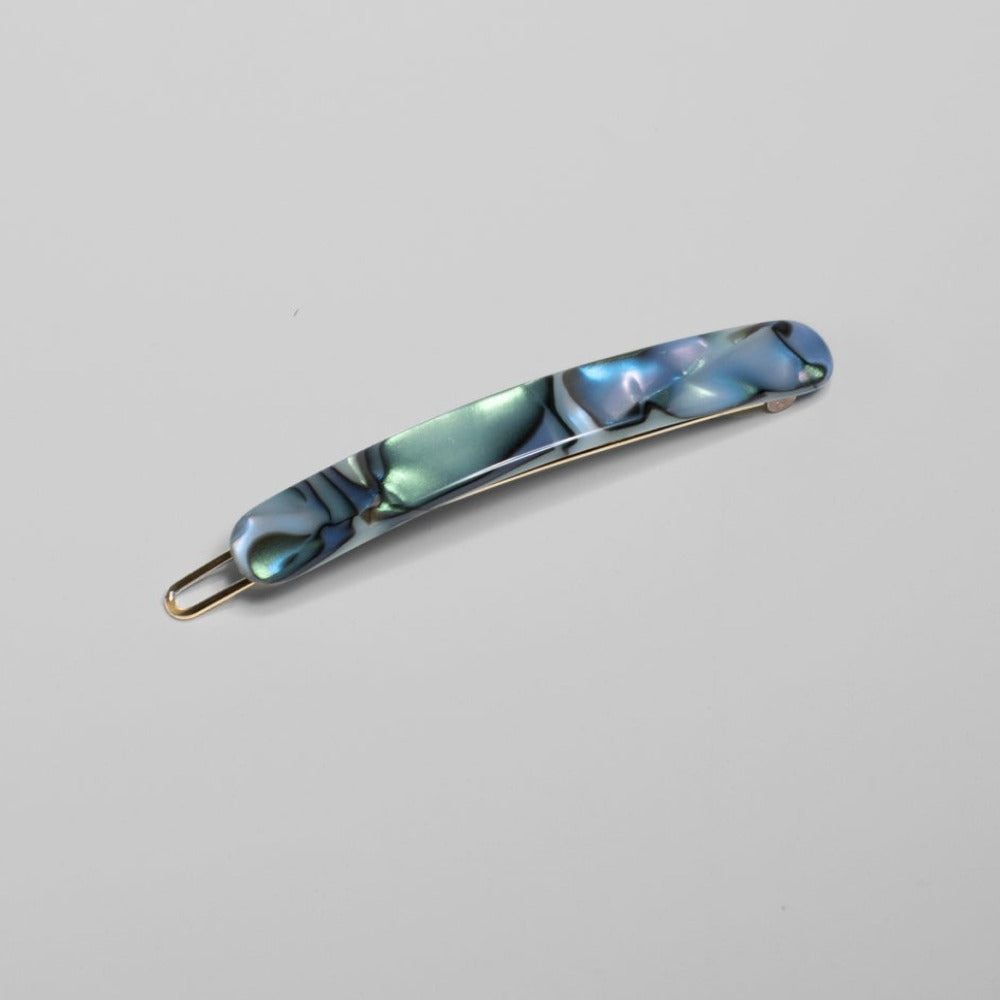 Narrow Hair Clip in 6cm Opal Handmade French Hair Accessories at Tegen Accessories