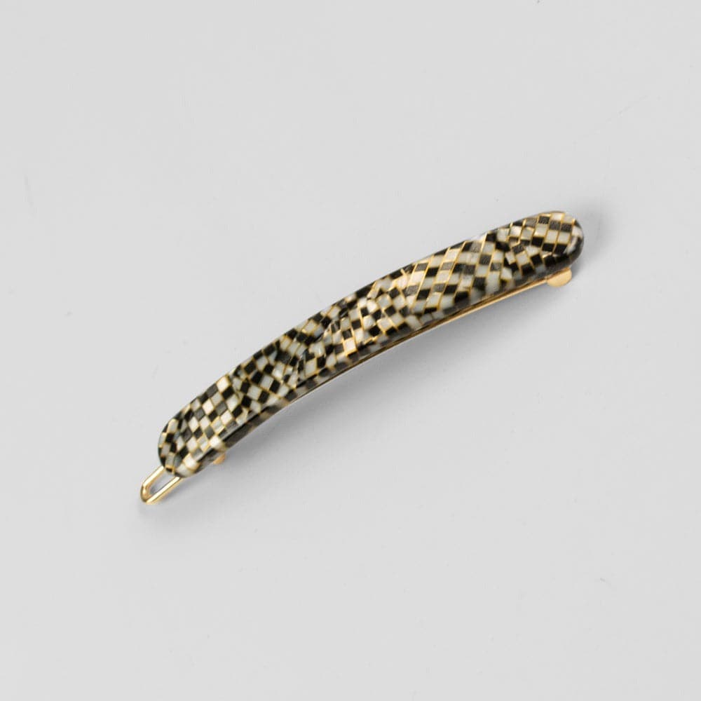 Narrow Hair Clip in 6cm Prada Style Handmade French Hair Accessories at Tegen Accessories