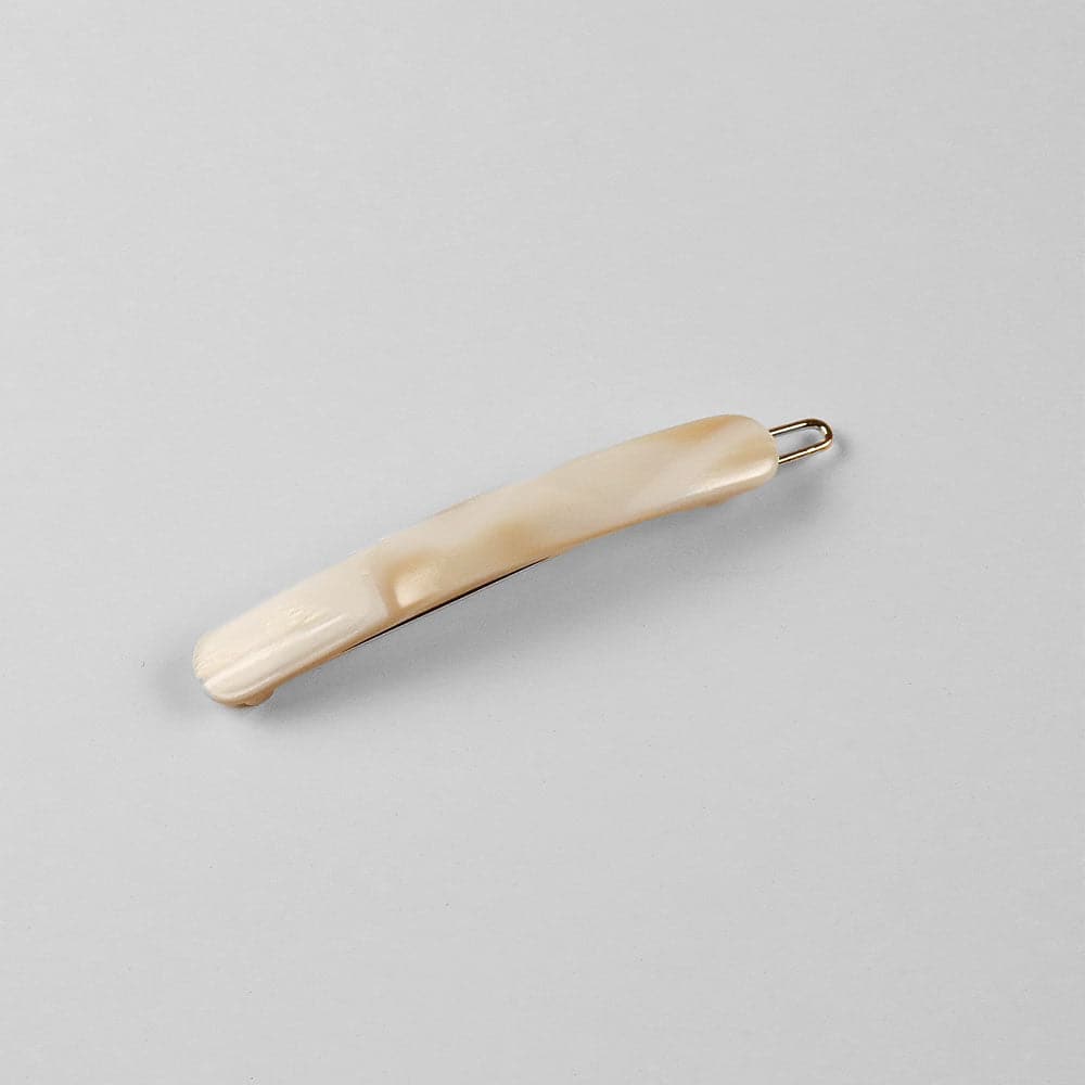 Narrow Hair Clip in 6cm Vanilla Handmade French Hair Accessories at Tegen Accessories