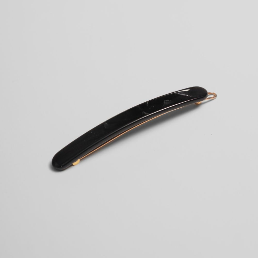 7cm Narrow Hair Clip - Black Marble - Tegen Accessories