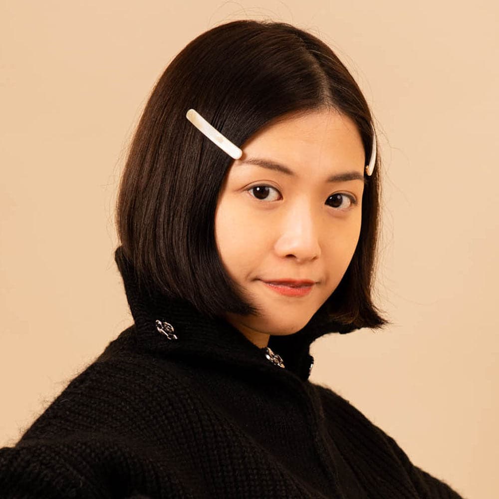 Narrow Hair Clip Handmade French Hair Accessories at Tegen Accessories |Vanilla