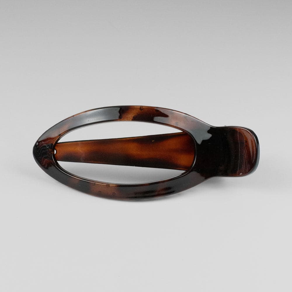 Oval Side Clamp in Tortoiseshell French Hair Accessories at Tegen Accessories