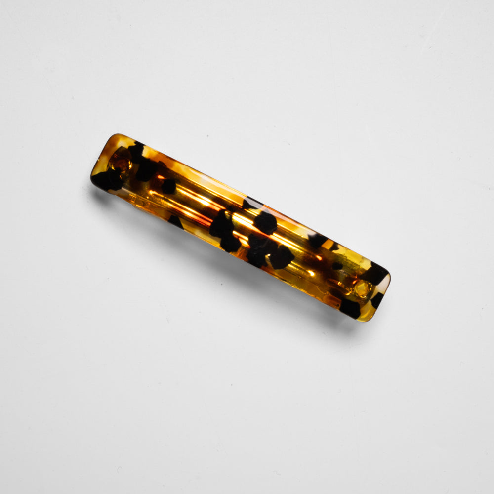 Mini barrette clip in Butter Mint Yellow and Black at Tegen Accessories