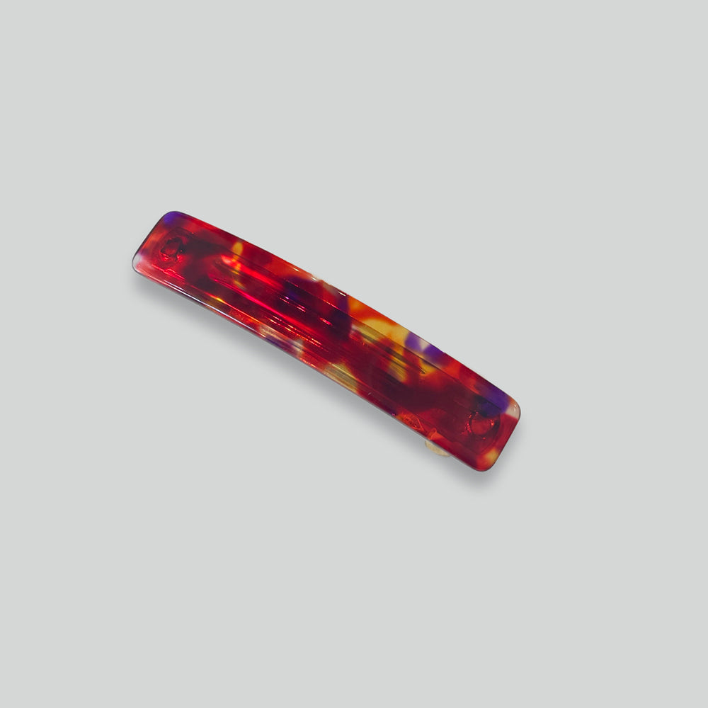 Mini barrette clip in Wine Gum red and purple at Tegen Accessories