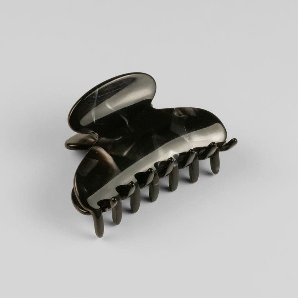Small Hair Claw Clip in 6.5cm Black Marble Handmade French Hair Accessories at Tegen Accessories