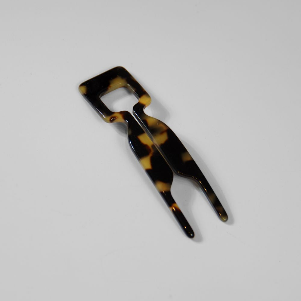 Small Square Hairpin 8cm Dark Tokio Handmade French Hair Accessories at Tegen Accessories