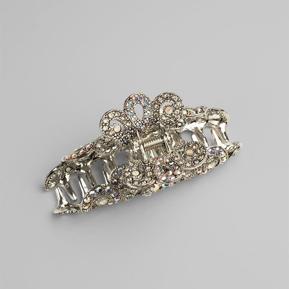 Small Swarovski Crown Hair Claw Clip Swarovski Crystal in at Tegen Accessories