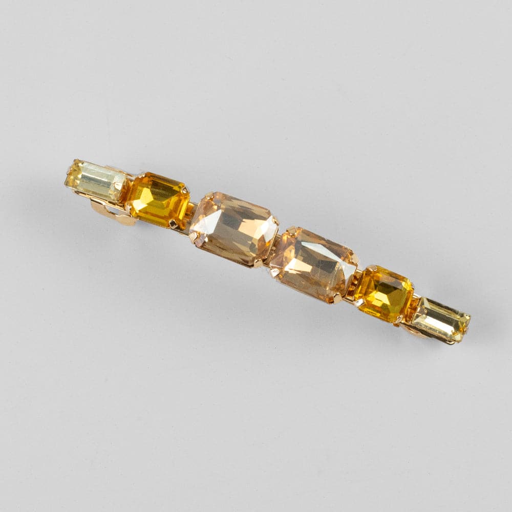 Small Swarovski Crystal Barrette Swarovski Crystal in Gold Crystal at Tegen Accessories