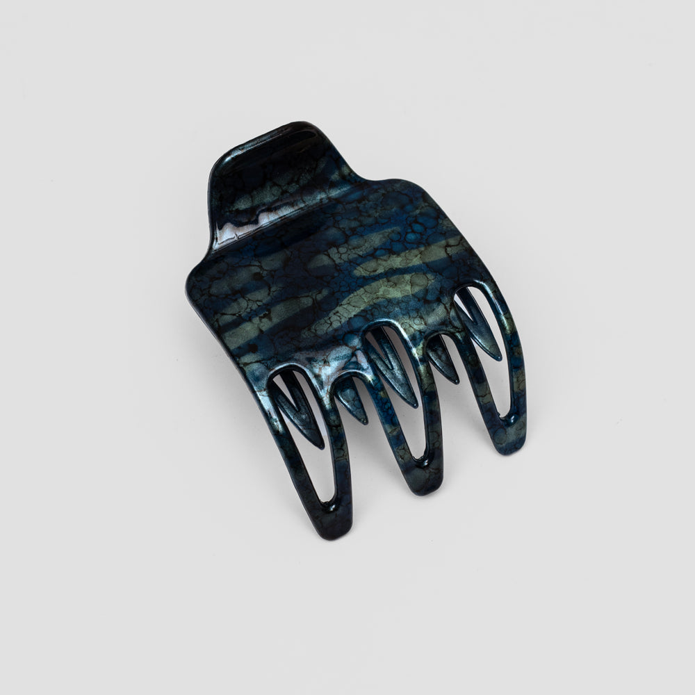 Sophia Side Claw Clip in Aqua in Handpainted at Tegen Accessories