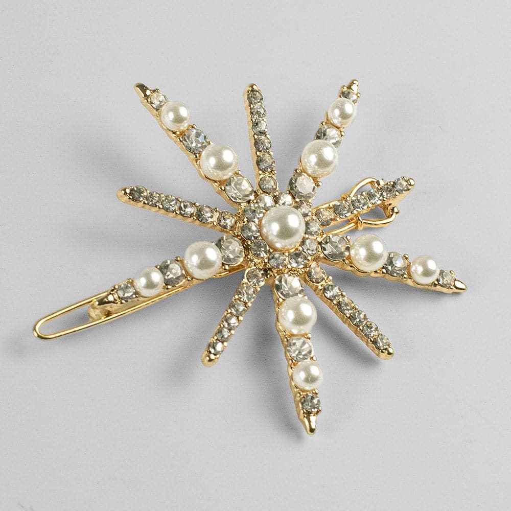 star burst clip swarovski crystal pearl tegen accessories