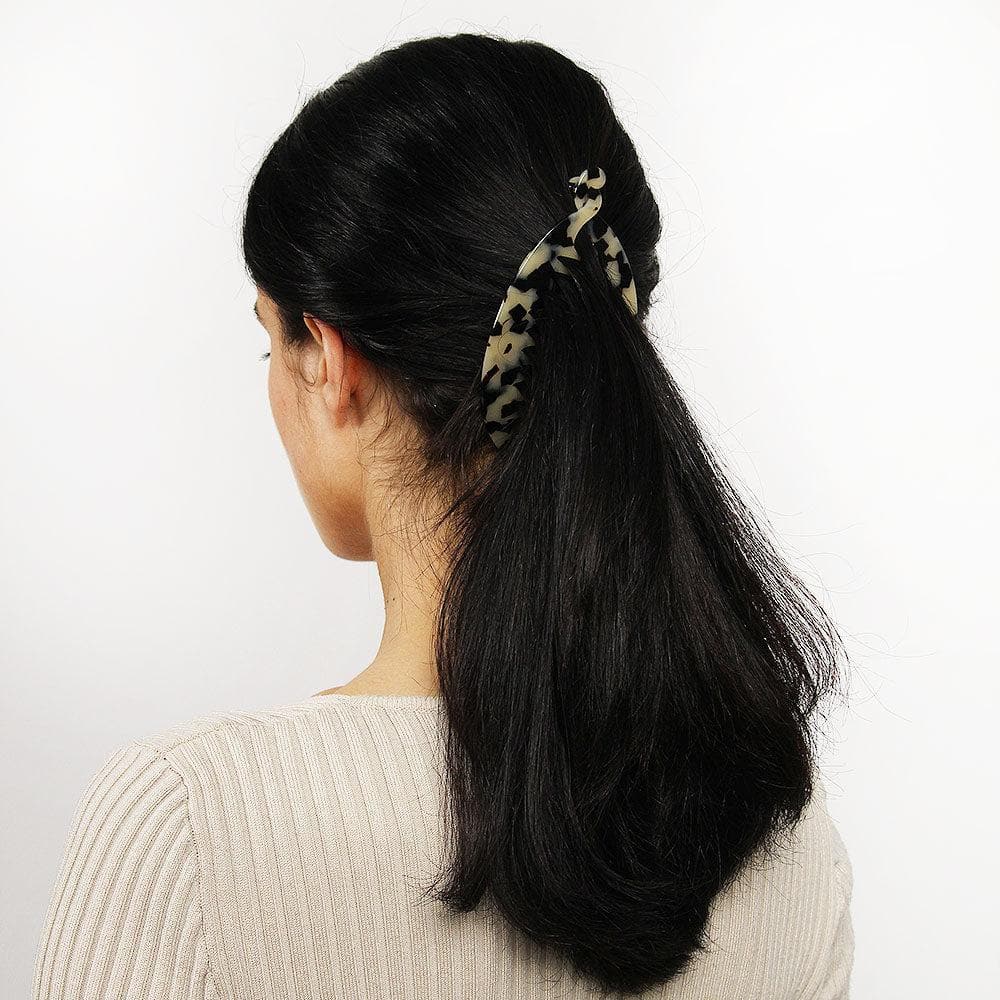 Thick Hair Banana Clip Handmade French Hair Accessories at Tegen Accessories |White Tokio