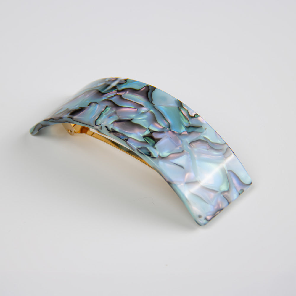 Wide Arched Barrette Clip in 11cm Opal Handmade French Hair Accessories at Tegen Accessories