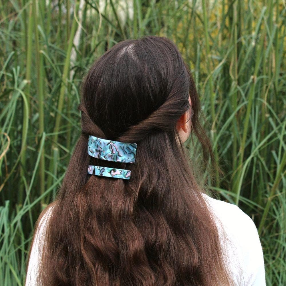 Wide Arched Barrette Clip Handmade French Hair Accessories at Tegen Accessories |Opal